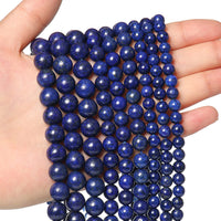 45pcs 8mm Natural Stone Beads Lapis Lazuli Beads Energy Crystal Healing Power Gemstone for Jewelry Making, DIY Bracelet Necklace