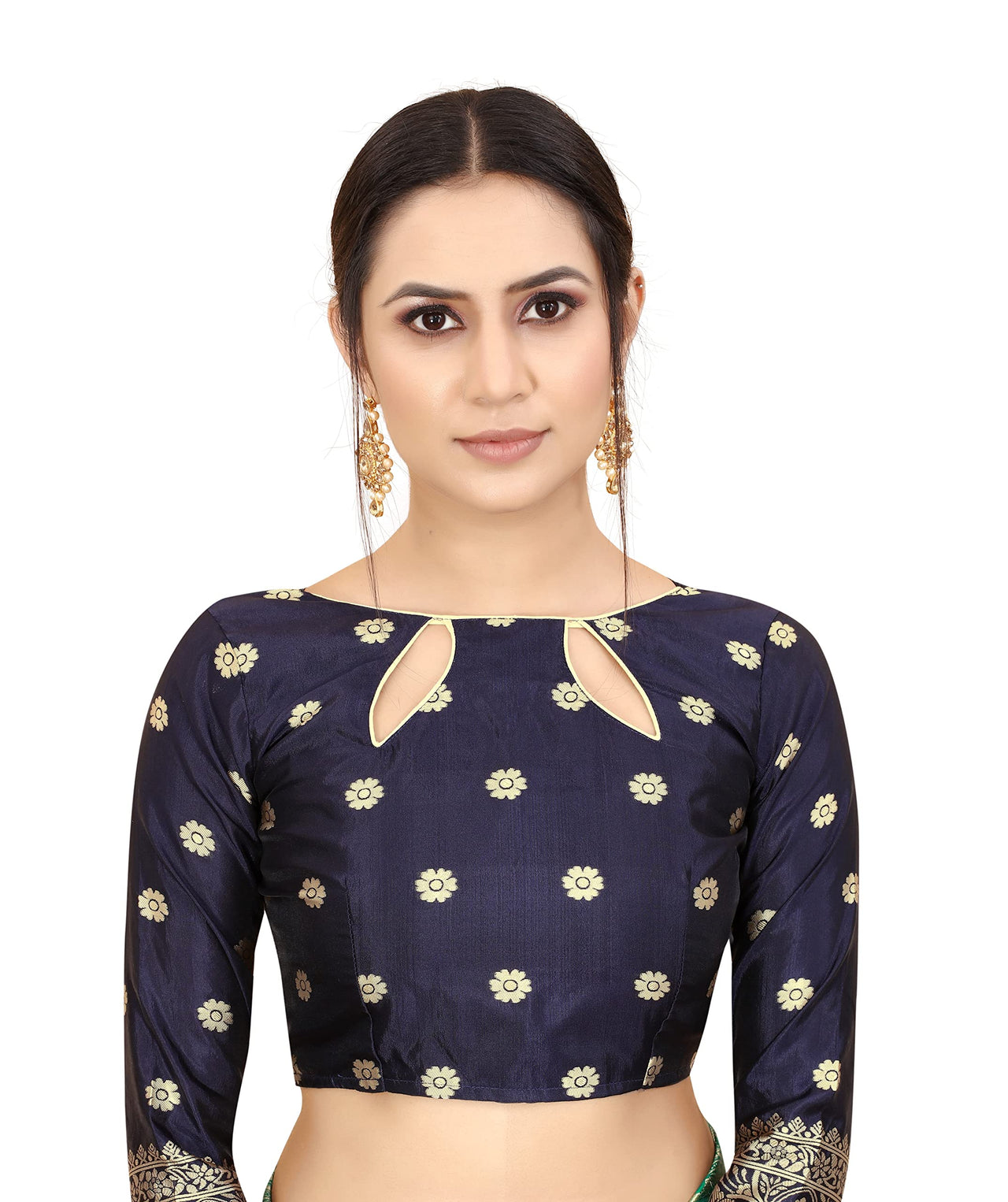 SATYAM WEAVES Women's  Banarasi Cotton Silk Saree With Blouse Piece