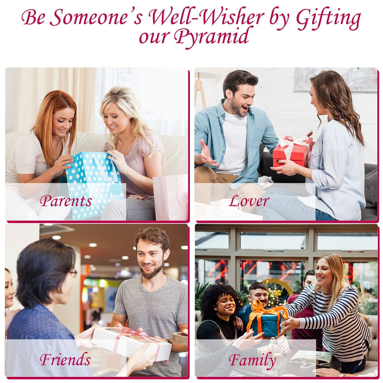 Orgone Pyramid | Rose Quartz Pink Orgonite Pyramid for Peace, Calm & Love | Healing Crystal Gemstone Pyramid | Orgone Pyramid Crystal - Handmade In India