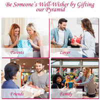 Orgone Pyramid | Rose Quartz Pink Orgonite Pyramid for Peace, Calm & Love | Healing Crystal Gemstone Pyramid | Orgone Pyramid Crystal - Handmade In India