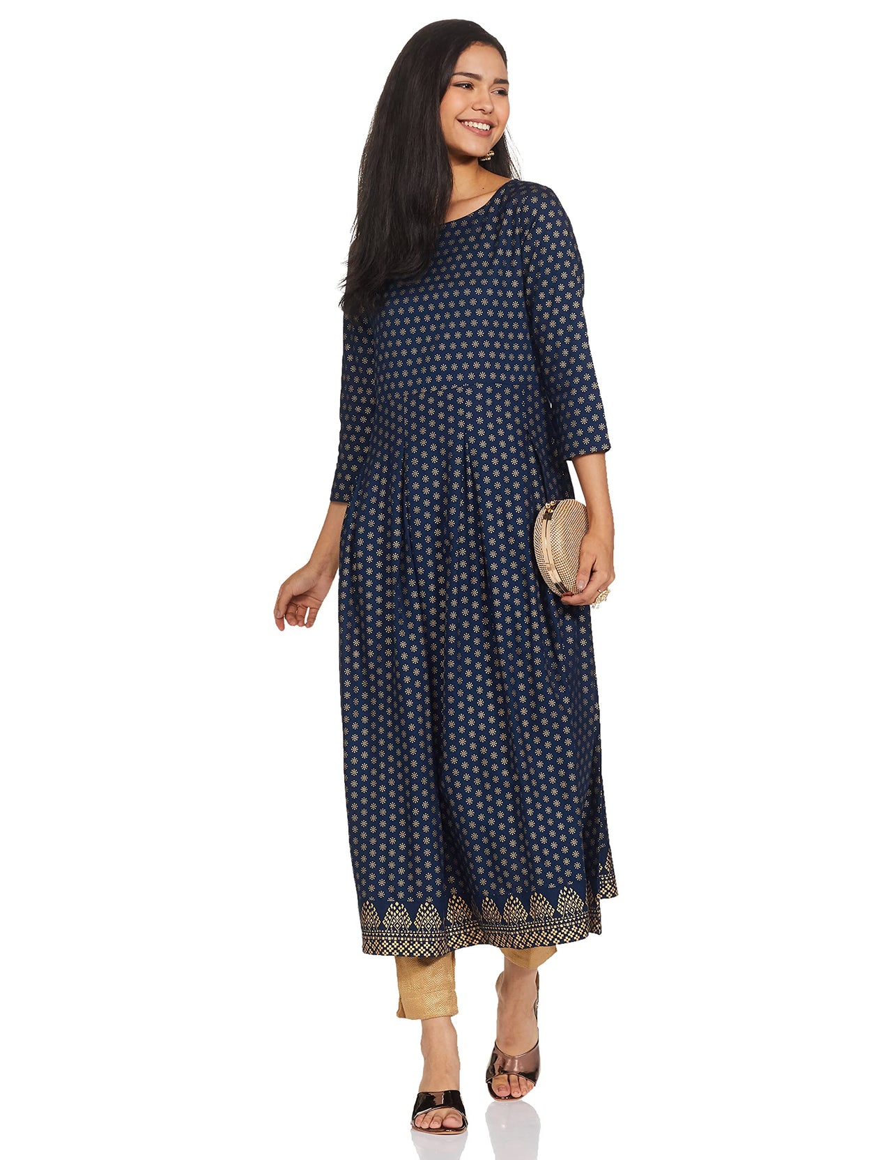 Amazon Brand - Tavasya Women Rayon Festive Kurti