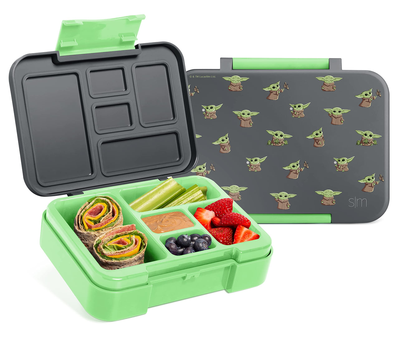 Simple Modern Star Wars Bento Lunch Box for Kids | BPA Free, Leakproof, Dishwasher Safe | Lunch Container for Boys, Toddlers | Porter Collection | 5 Compartments | Grogu Force Strong Star Wars: Grogu Force Strong 30oz Bento Box