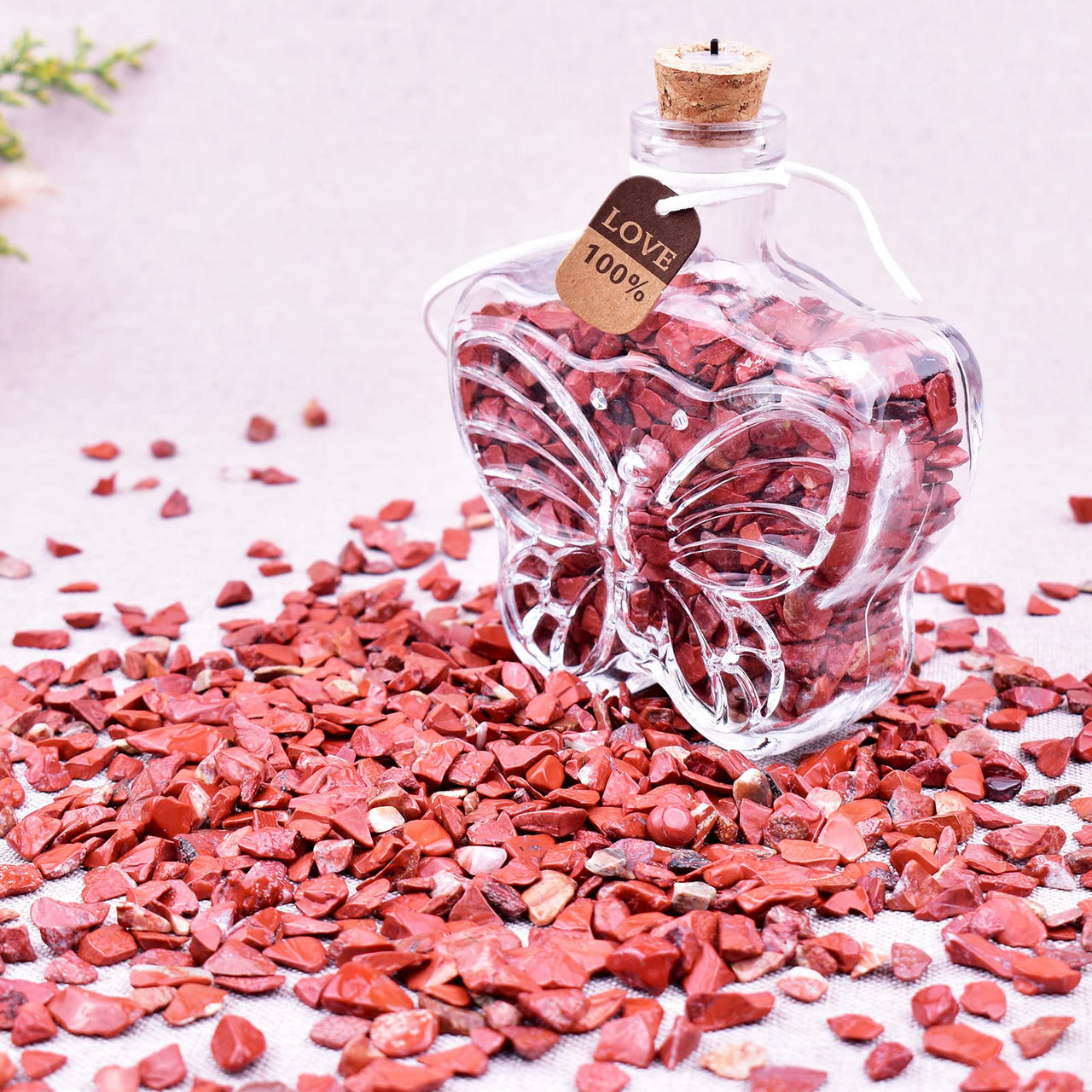 SigMntun Red Jasper Crystal Chips Bulk, Natural UNDYED - 10 oz (283g) Tumbled Stones for Crafts Decorative Rocks Planters, Healing Crystals Reiki Chakra Meditation Energy Balancing Therapy 10 Oz - Red Jasper