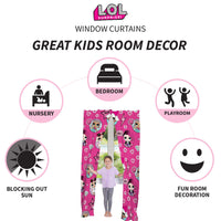 Franco Kids Room Window Curtains Drapes Set, 82 in x 84 in, LOL Surprise