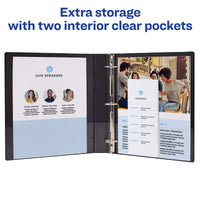 Avery(R) Durable View 3 Ring Binder, 1 Inch Slant Rings, 1 Light Blue Binder (17295) 1