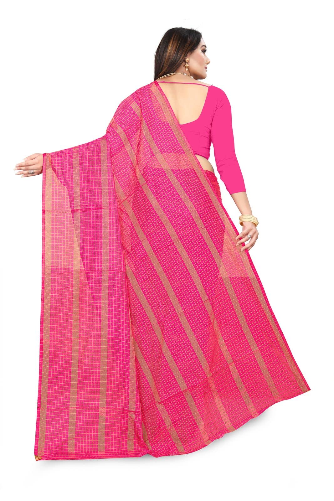 Amazon Brand - Anarva Soft Heavy & Cotton Silk Sarees for women, Beautiful saree free size with unstitched Blouse Piece