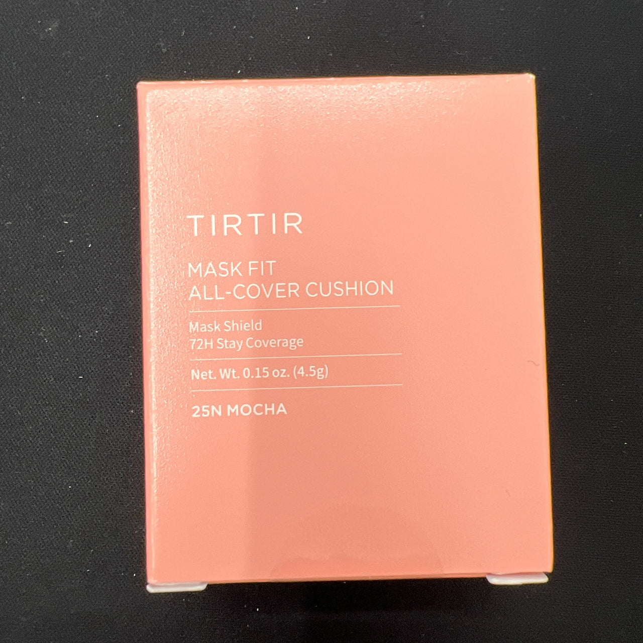 TIRTIR Mask All-Cover Cushion Foundation, Full coverage, Skin fit, Satin Glow Finish, Korean Cushion Foundation #25N MOCHA, 4.5g