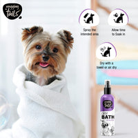 Wagging Tails Dry Bath Waterless Shampoo for Pets - 200ml - Pack of 2 | Fresh Natural Fragrance with Deep Cleansing for Grooming and Bathing for Dogs and Cats | Dry Bath waterless Shampoo