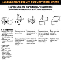 Officemate Hanging File Frame, 24-27, Letter Size, Steel, 1 Set (91964)