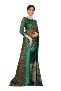 Yashika Women's  Linen Saree Maroon