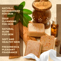 Home Soaps Sandalwood & Saffron Magic Soaps For Bath (100 Gms) | Paraben Free | Chandan & Kesar Bath Soap | Handmade Soaps For Glowing | Skin Brightening Soap For Men & Women (Pack Of 2)