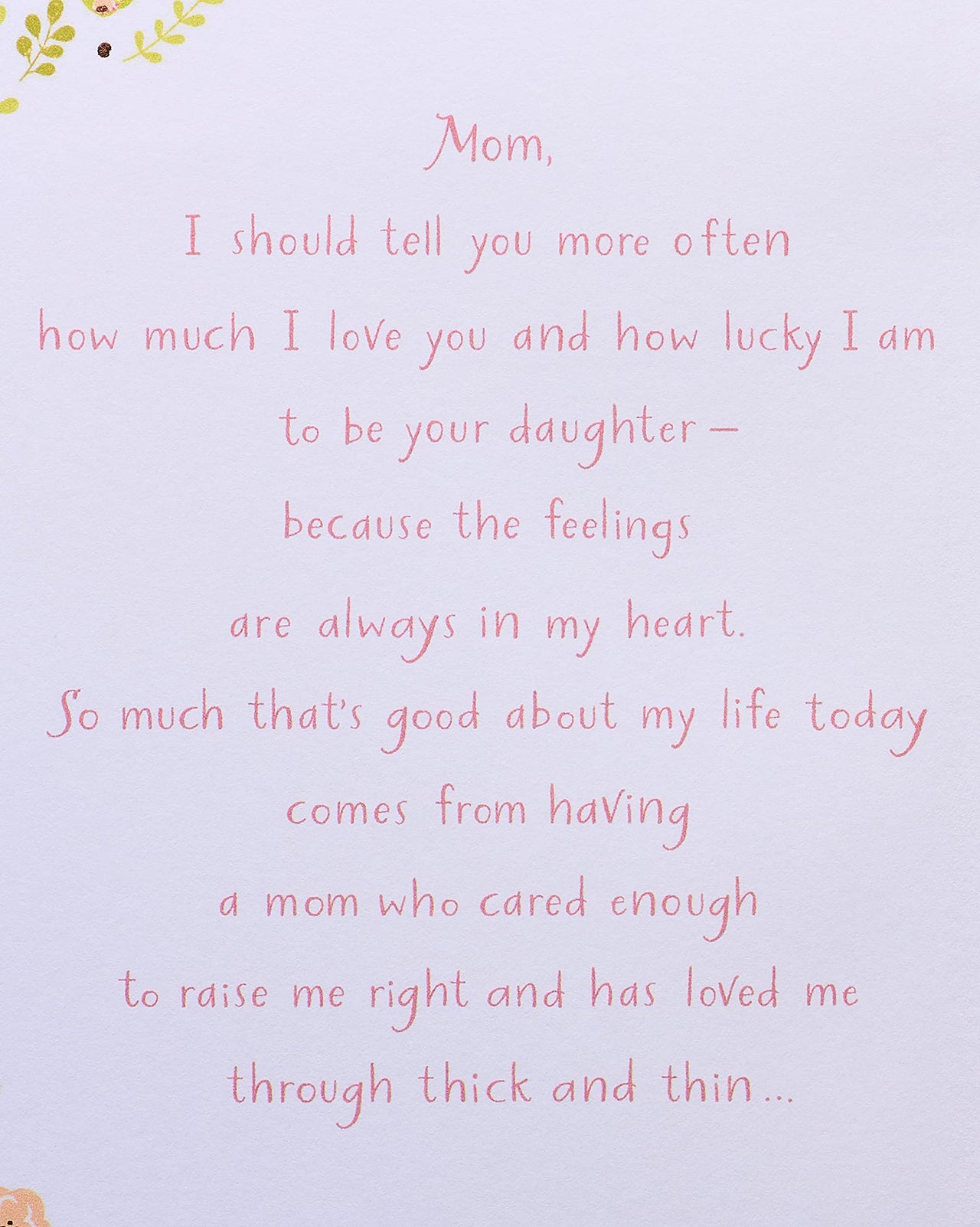 American Greetings Birthday Card for Mom from Daughter (With Love) With Love