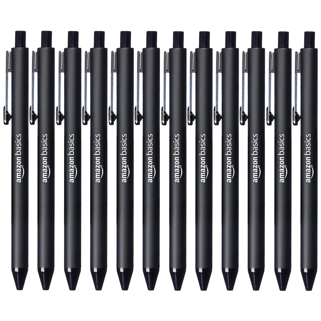 Basics Retractable Ballpoint Pen - Black, 1.2mm, 12-Pack