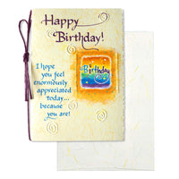 Blue Mountain Arts Birthday Card—For Family, Friend, Coworker, or Any Important Someone in Your Life (Happy Birthday! I hope you feel enormously appreciated today… because you are!) rainbow and orange