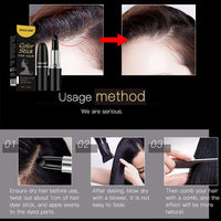 HUDA GIRL Natural Hair Color Root Touch Up For Grey Hair, Non-Toxic White Hair Coverage Touch Up Hair Dye Pencil For Men & Women (Black, 1 count)
