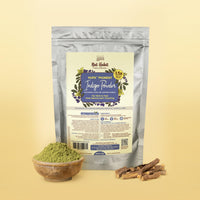 Nat Habit Ready-to-Apply Fresh Henna Paste and Indigo Powder Combo, Pre-Soaked in Black Tea and Herbs,100% Natural Rajasthani Henna & Indigo Powder For Natural Black Hair (440g + 150g)