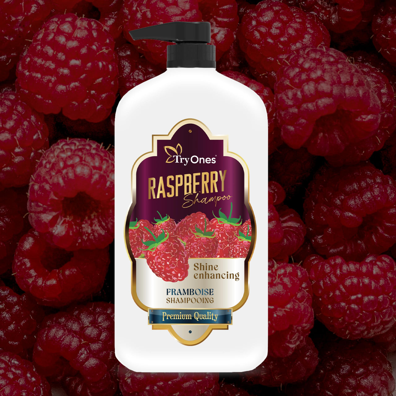 TryOnes Hair Care Shampoo Red Raspberry For Silky, Smooth, Long Hair & Split End Repair | Shampoo for Women and Men 1000ml