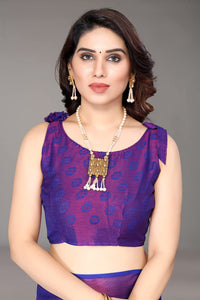 Winza Designer Women's  Chiffon Brasso Printed Saree with Blouse Piece (WDP Brasso Malini W)