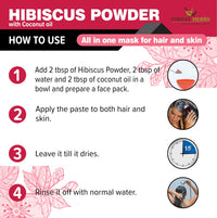 The Forest Herbs Natural Care From Nature Pure Hibiscus Flower Powder 200g (Pack Of 1) | Ideal for Hair pack, Face pack, Eating, and Hibiscus tea | Gudhal Ka Phool Powder | 100% Pure and Natural, No Preservatives
