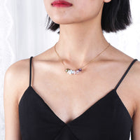 Mother’s Ray Pregnancy Crystal Necklace – 18k Gold-Plated Mom Necklace for Mothers To Be – Healing Crystal Necklace with Amethyst, Rose Quartz, Moonstone – Pregnancy New Mom Gifts for Women