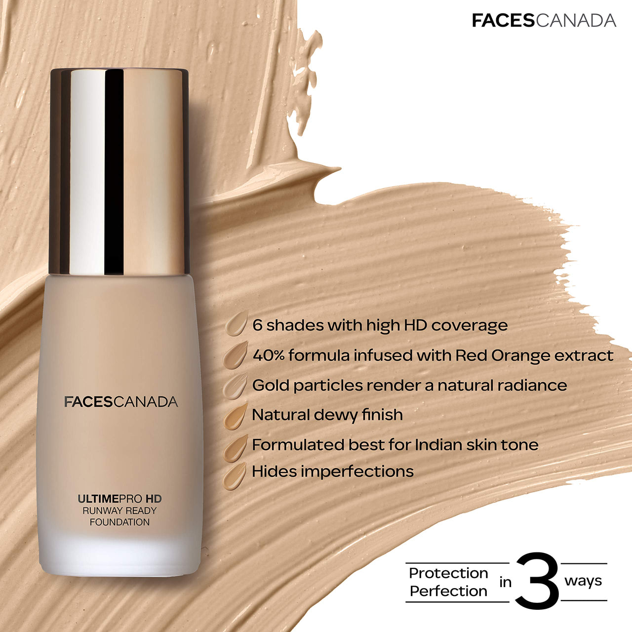 Faces Canada Ultime Pro HD Runway ready foundation Ivory 01