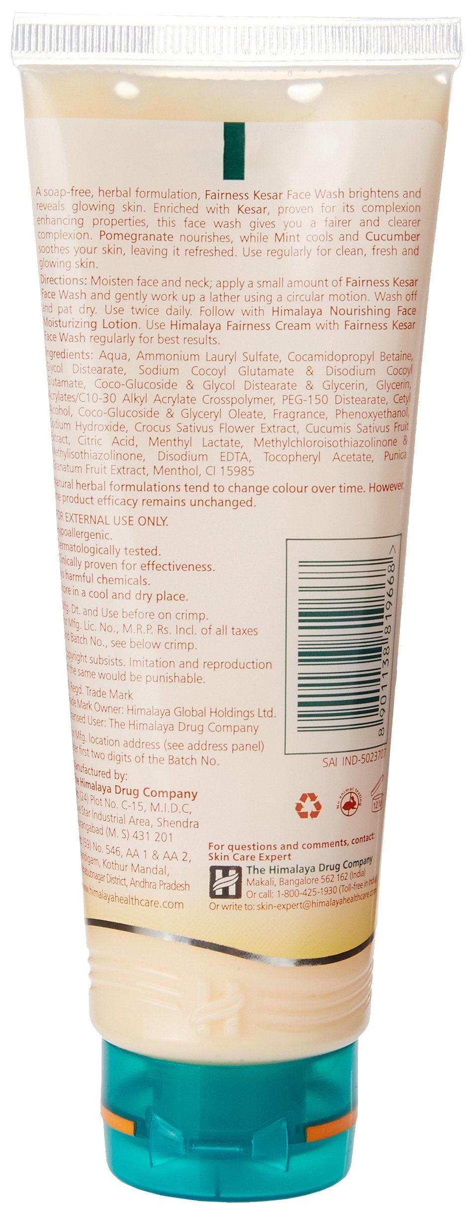 Himalaya Herbals Purifying Neem Face Wash, 300ml and Himalaya Herbals Fairness Kesar Face Wash, 100ml