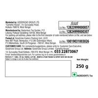 GOODRICKE Badamtam Darjeeling Tea - 250 Gm|100% Pure And Organic Premium Whole Leaf|Single Estate|Black Tea|Sweet Lasting Aftertaste - Loose Leaves