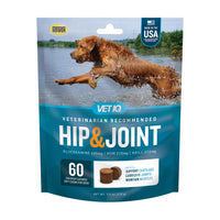 VetIQ Glucosamine Hip & Joint Supplement for Dogs, 60 Soft Chews, Dog Joint Support Supplement with MSM and Krill, Dog Health Supplies Large & Small Breed, Chicken Flavored Chewables Standard Strength 60 Count (Pack of 1)