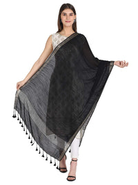 THE WEAVE TRAVELLER Women's  Solid Cotton Blend Dupatta