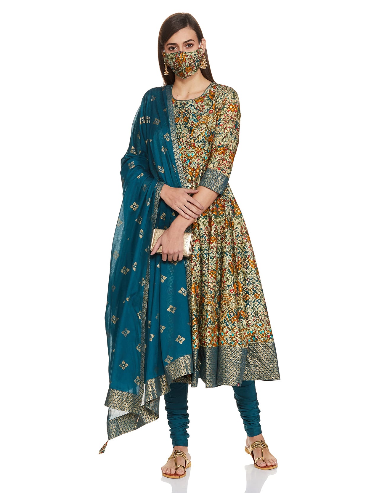 BIBA Women's  Cotton Salwar Suit Set