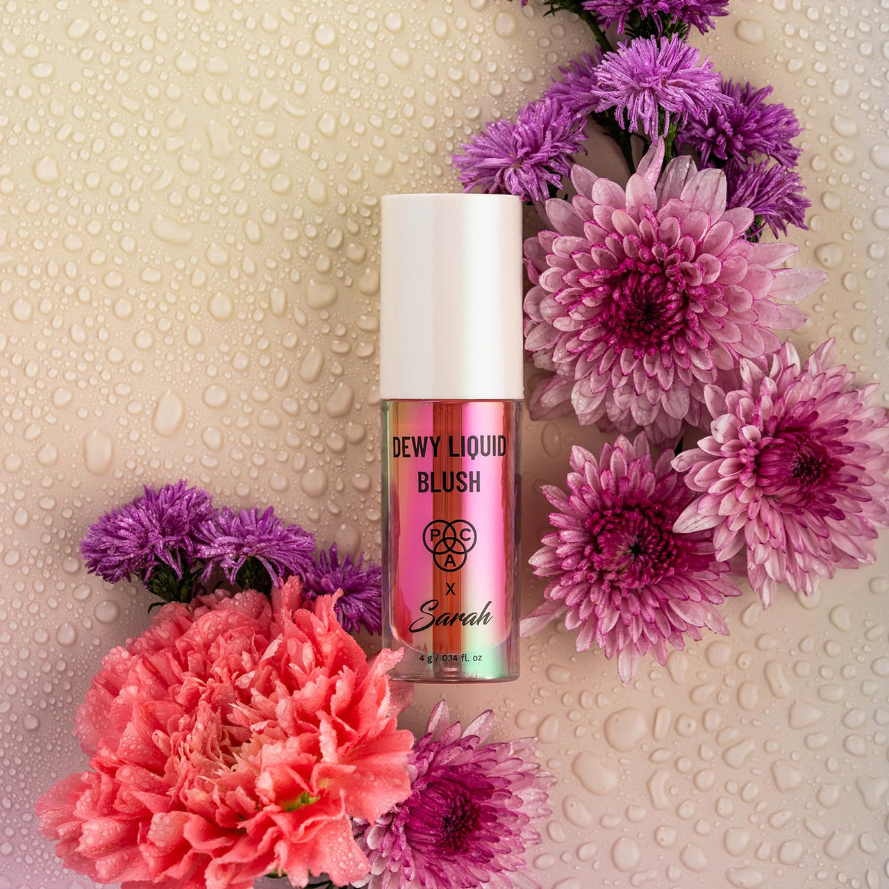 PAC X Sarah Dewy Liquid Blush (Fudge Me Not) for Face Makeup | Long-Lasting & Lightweight Liquid for Dewy Glow | Blendable & Buildable Coverage | Cruelty-Free & Vegan | Dermatologist-Tested Formula