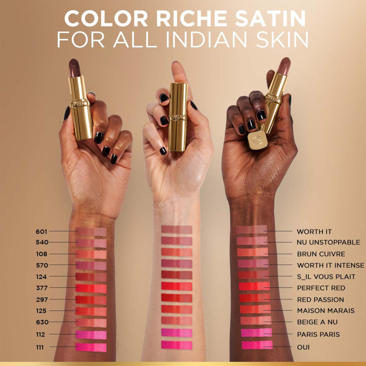 L’Oréal Paris Color Riche Satin Lipstick- 570 Worth It Intense, 4.5 gm