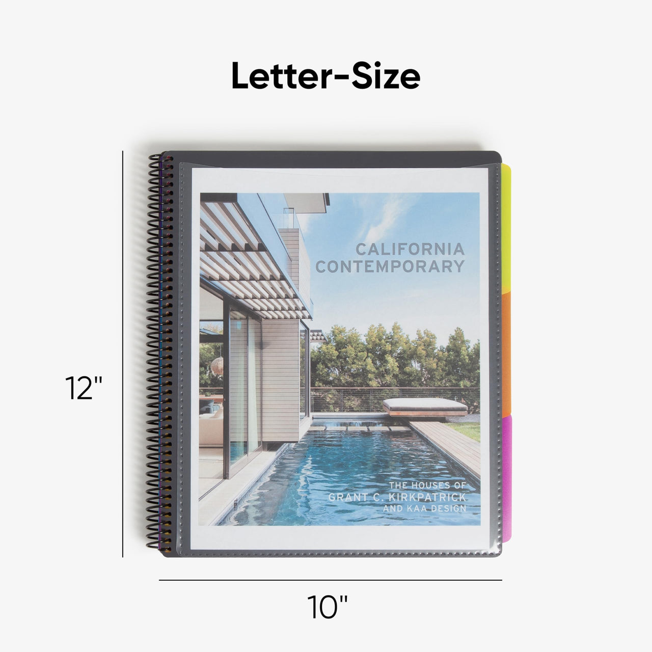 Smead Project Organizer, 24 Pockets, Grey with Assorted Bright Tabs, Tear Resistant Poly Material, 1/3-Cut Tabs, Letter Size (89206) 24 Pocket Yellow, Pink, Lime, Blue, Purple