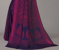 Winza Designer Women's  Chiffon Brasso Printed Saree with Blouse Piece (WDP Brasso Malini W)