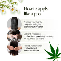 Moha Shikakai & Bhringraj Shampoo | Anti Hair Fall Shampoo with Hemp Seed Oil | 200 ml