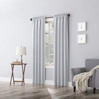 Sun Zero Easton Energy Saving Blackout Rod Pocket Curtain Panel, 40