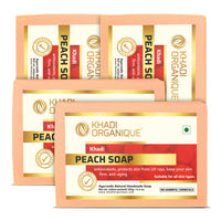 Khadi Organique Natural Herbal Peach Soap Pack of 4