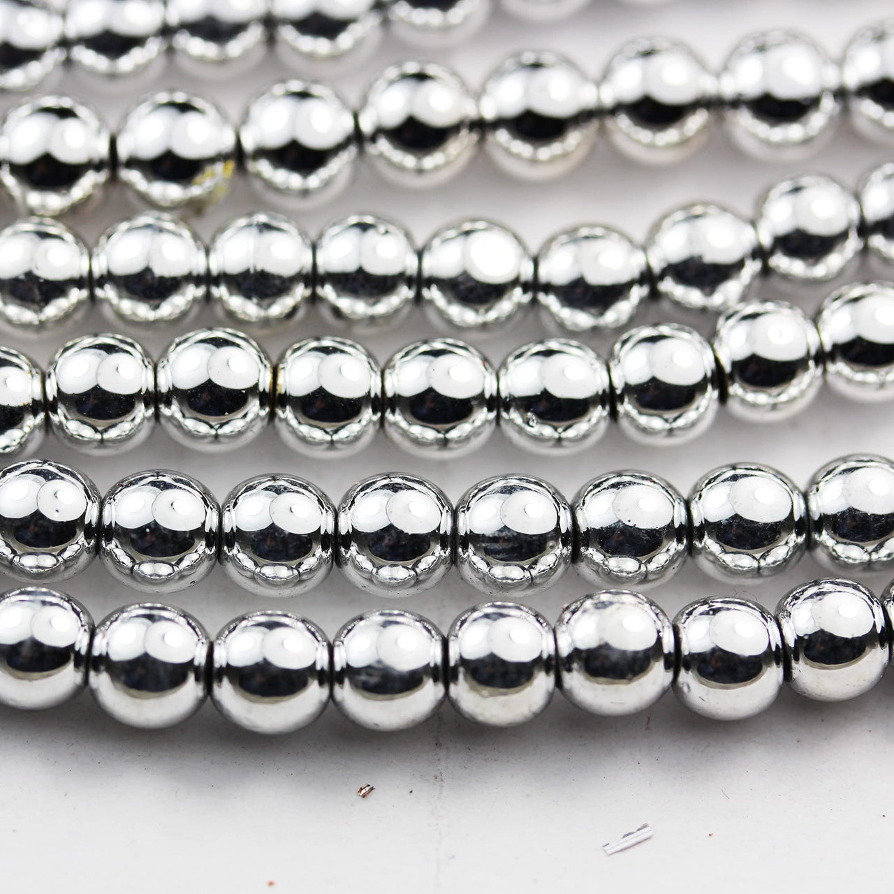 Hematite Balls Beads for Making Jewelry Bracelet Energy Healing Crystals Jewelry Chakra Crystal Jewerly Beading Supplies Colored Silver Hematite 6mm 15.5inch About58-60 Beads