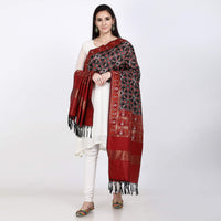 KAPAAHA Women's  Woven Silk Blend Patola Dupatta/Chunni