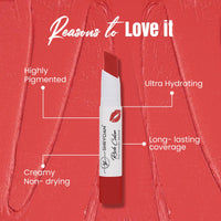 Shryoan Rich Color Non-Transfer Lipstick | Waterproof & Super Matte Finish | Long Stay Creamy Lipstick | Single Swipe Application (MUD CAKE - 01)