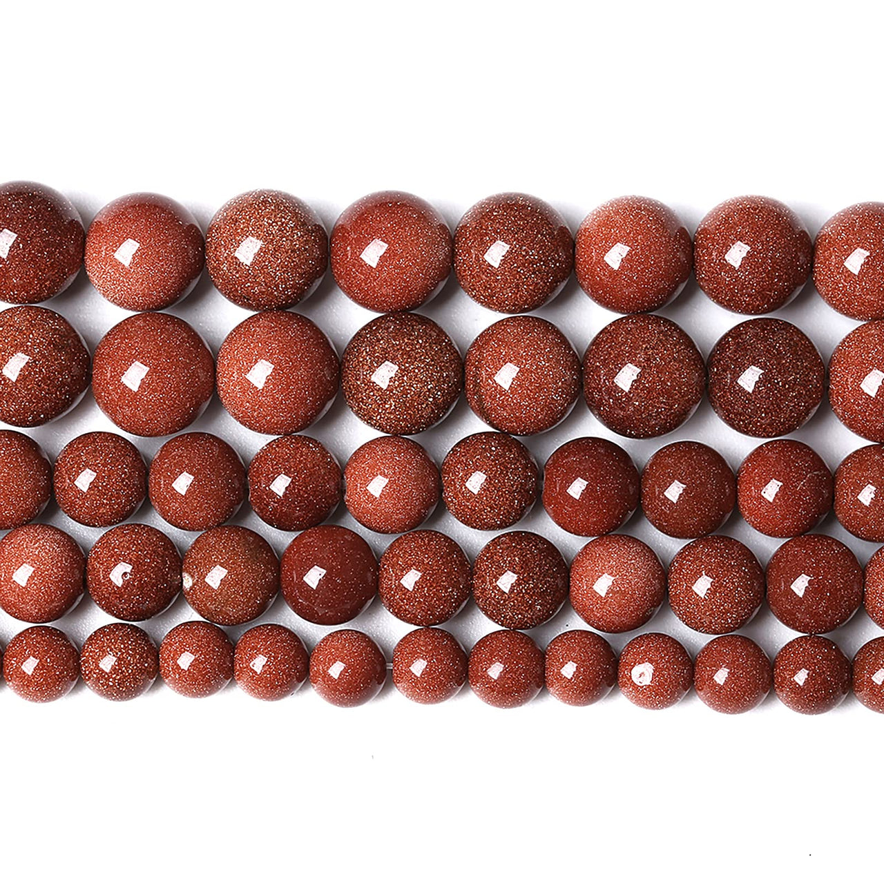 61pcs 6mm Natural Gold Sandstone Beads Energy Crystal Healing Power Gemstone Round Loose Beads for Jewelry Making DIY Bracelet Necklace 15“