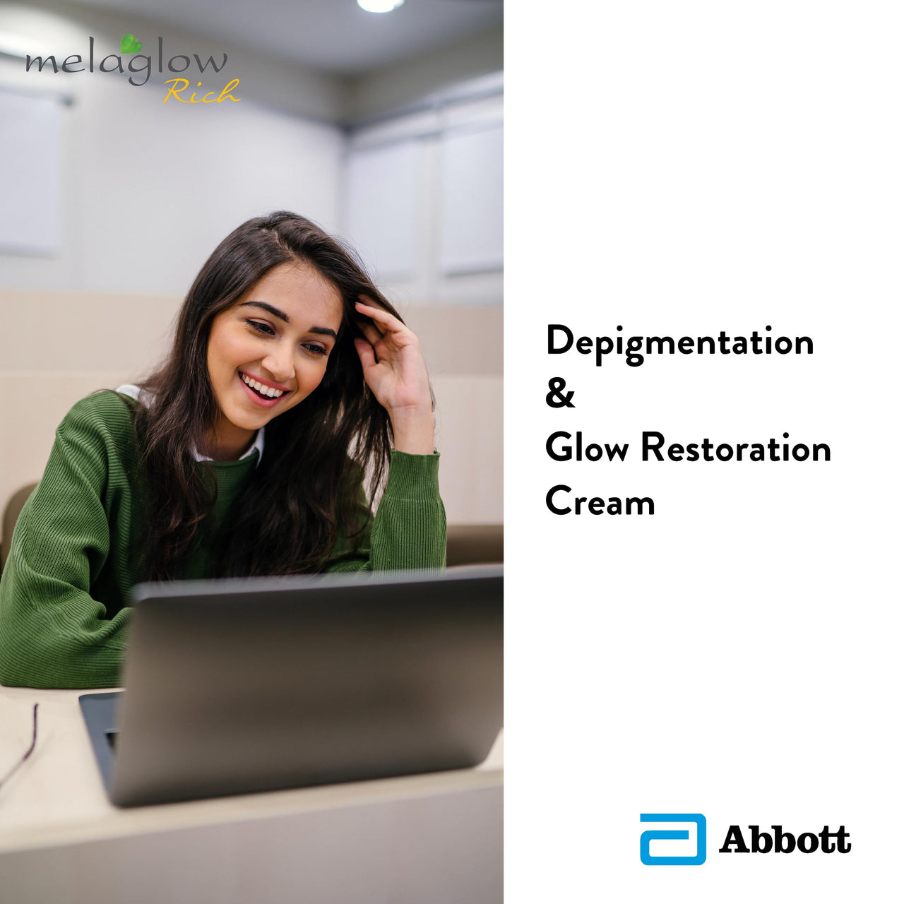 MELAGLOW Rich Depigmentation and Glow Restoration, Skin Brightening and Lightening Cream 20Gm, (Pack of1)