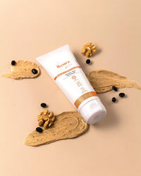 Ikcura Walnut & Coffee Face Scrub with Calendula, Shea Butter Extracts | Deep Pore Cleansing, Hydration Boost, Revitalize and Moisturizer Skin, Reduce Acne & Pimple, 100ml