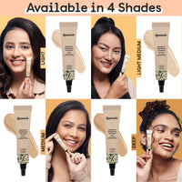 QUENCH BOTANICS Brightening Natural Cream Concealer With Rice Water & Aloe Vera | Conceals Dark Circles & Brightens Under Eyes All Skin | Made In Korea (Light), 10Ml