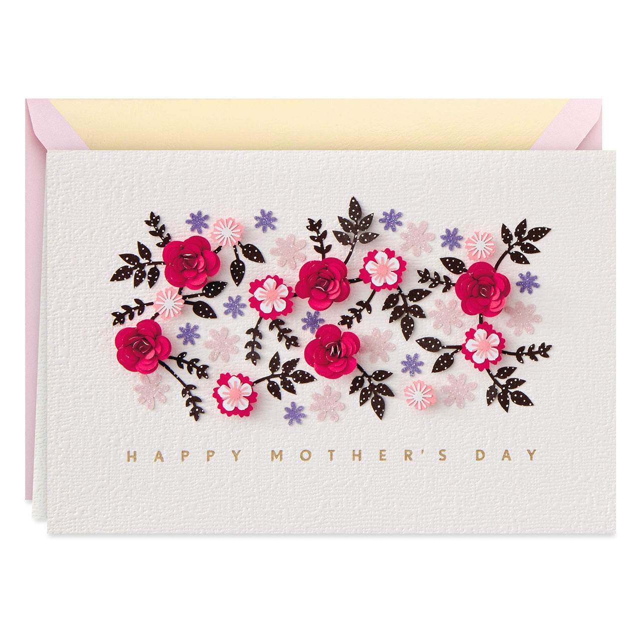 Hallmark Signature Mother's  Day Card (Cut Paper Flowers Have a Wonderful Day) Cut Paper Flowers