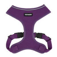 Aerolite No Pull Mesh Dog Harness with Lightweight, Soft, Breathable Chest Coverage, Reflective Stitching, and Adjustable Straps for Walking, Running, Training, Heavy Duty and Durable - Purple, L