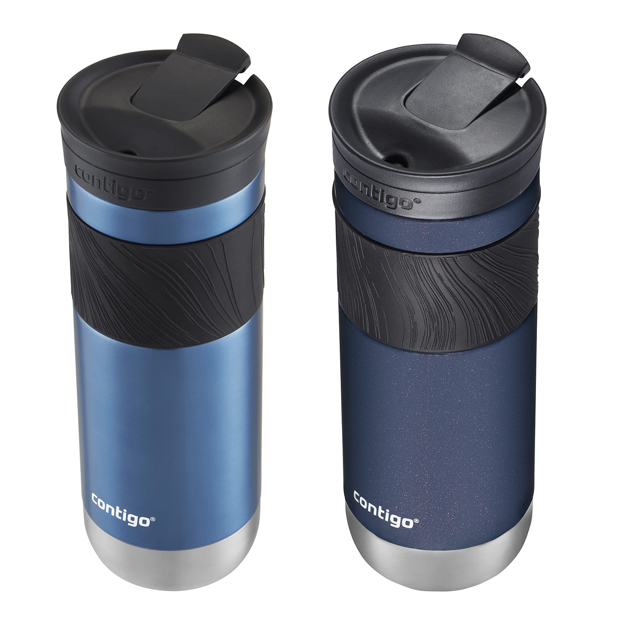 Contigo 20oz Vacuum-Insulated Stainless Steel Leak-Proof Travel Mug, Keeps Drinks Hot/Cold - 2-Pack Blue Corn & Midnight Berry Blue Corn/Midnight Berry 20oz 2 Pack