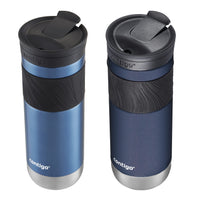 Contigo 20oz Vacuum-Insulated Stainless Steel Leak-Proof Travel Mug, Keeps Drinks Hot/Cold - 2-Pack Blue Corn & Midnight Berry Blue Corn/Midnight Berry 20oz 2 Pack