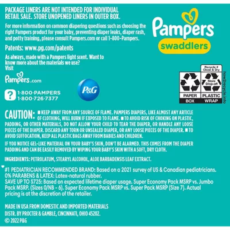 Pampers Swaddlers Diapers, Sizes Newborn-8