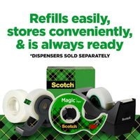 Scotch® Magic™ Tape, 3/4 in X 1296 In, 12 Pack